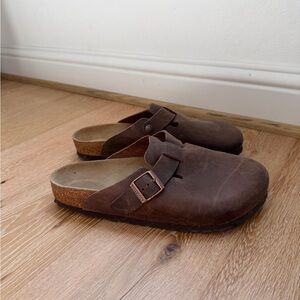 Birkenstock Tan Leather Footbed Sandals